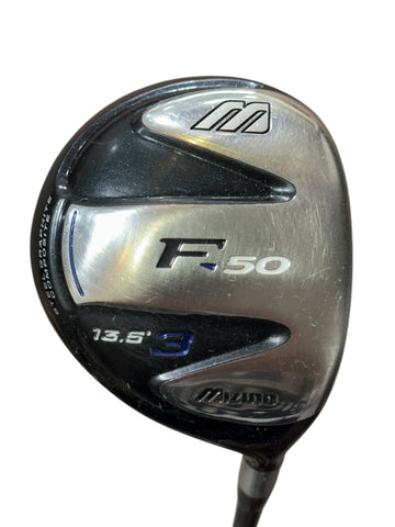 Mizuno F-50 13.5° 3 Wood Exsar FS2 S Flex Shaft Golf Pride CP2 Wrap Midsize Grip