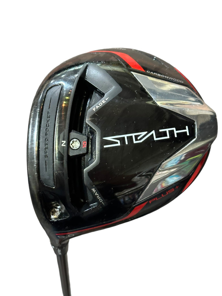 TaylorMade LH Stealth Plus 9° Driver Hzrdus 6.0 S Flex Shaft Crossline 360 Grip