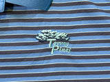Adidas Torrey Pines Men's 2XL Golf Shirt Pin Stripes Blue/Black