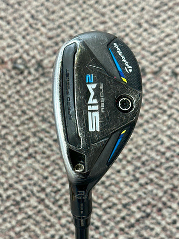 TaylorMade LH Sim 2 Rescue 19.5° 3 Hybrid w/HC Tensei 80g S Flex Shaft GP Z Grip