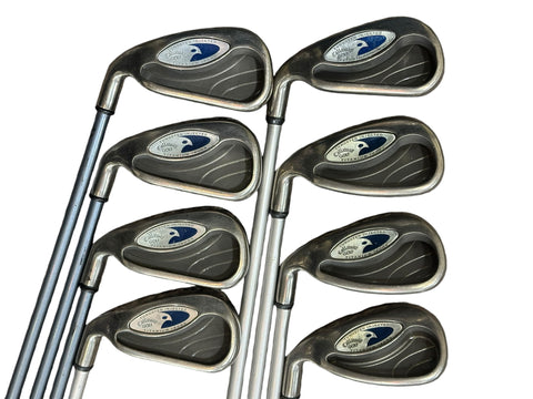 Callaway LH Hawk Eye Iron Set 3-PW Irod R Flex Shafts Golf Pride Tour Wrap Grips