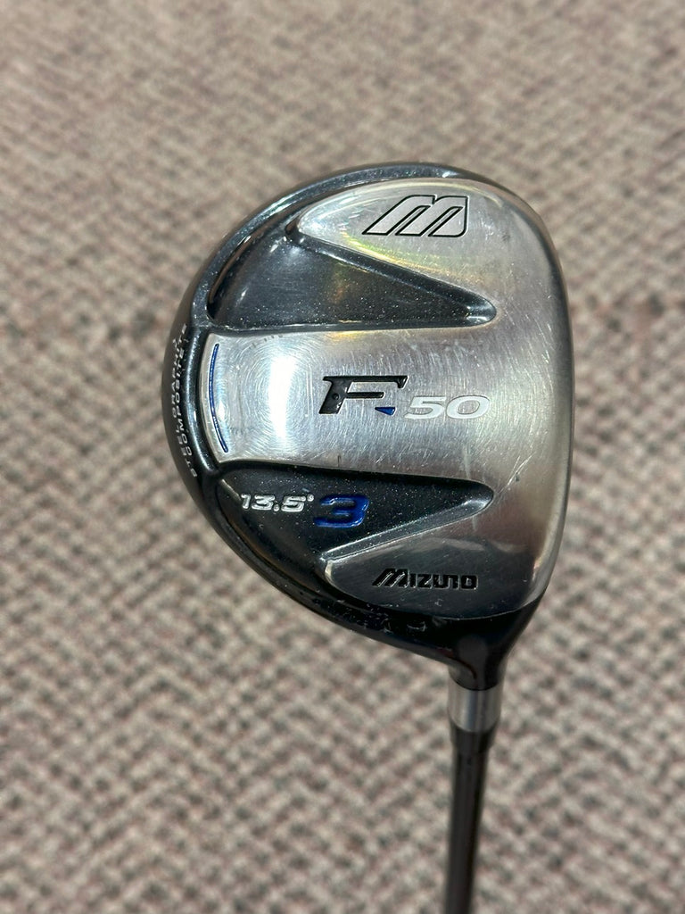 Mizuno F50 13.5° 3 Wood Exsar FS2 Stiff Flex Shaft Golf Pride Tour Velvet Grip