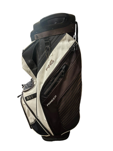 Ping Pioneer Cart Bag 15-Way Divider Shoulder Strap Carry Handles Rain Hood