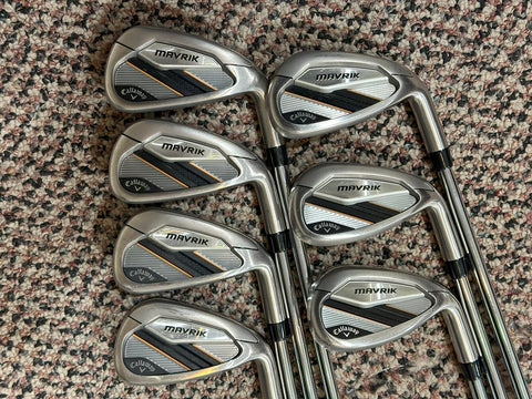 Callaway Mavrik Iron Set 5-AW KBS Max 80 Regular Flex Shafts Callaway Grips