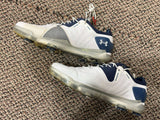 Under Armour Jordan Spieth Golf Shoes Size 11-USA White/Blue USED