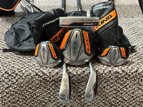 Cobra King Junior 9-12 Yr Old Golf Club Set Cobra Jr Flex Shafts Cobra Grips