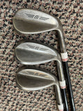 Titleist SM9 Wedge Set 52° 56° 60° KBS Tour Custom X Flex Shafts GP Z Grips