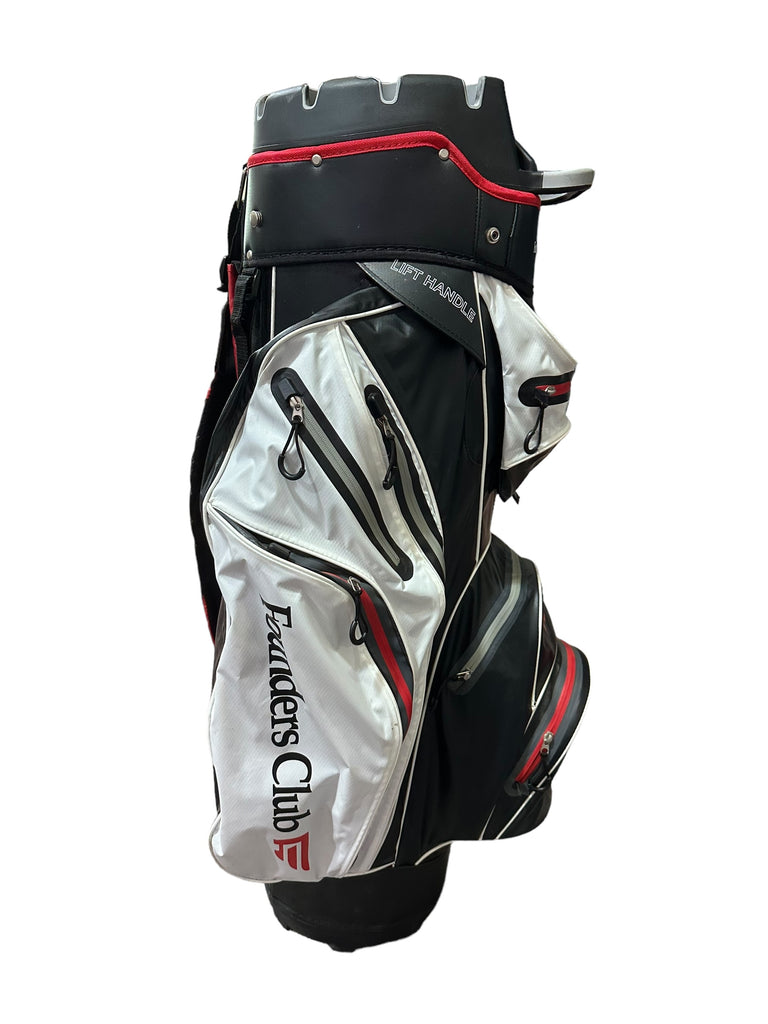 Founders Club Organizer Cart Bag 14-Way Divider 9 Pockets Strap Handle Rain Hood