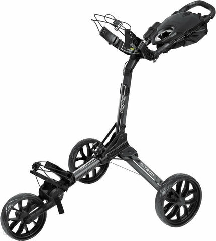 BagBoy Nitron 3 Wheel Push Cart Graphite/Charcoal One Step Open Top Lok