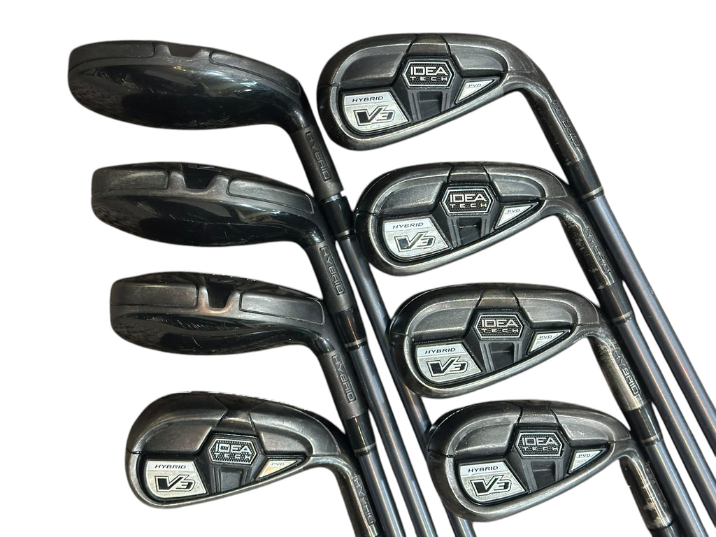 Adams Idea Tech V3 Hybrid Iron Set 4/5/6H 7-AW +1/2" Bassara Regular Flex Shafts