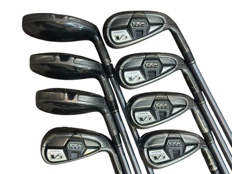 Adams Idea Tech V3 Hybrid Iron Set 4/5/6H 7-AW +1/2" Bassara Regular Flex Shafts
