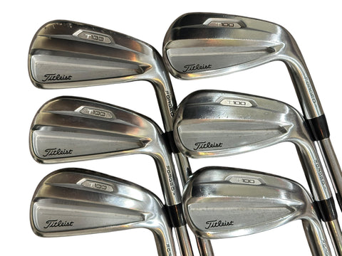 Titleist T100 Iron Set 5-PW AMT S300 Stiff Flex Shafts Golf Pride Z Grips