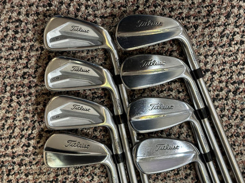 Titleist 620/CB-MB Irons 3-PW +1/2" KBS C-Taper X Flex Shafts Crossline Grips