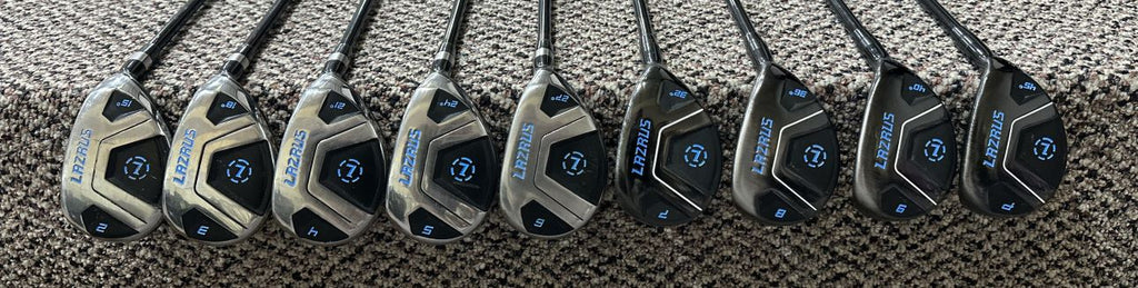 Lazrus Hybrid Iron Set 2-PW +1.5" Lazrus R Flex Shafts Lazrus/Golf Pride Grips