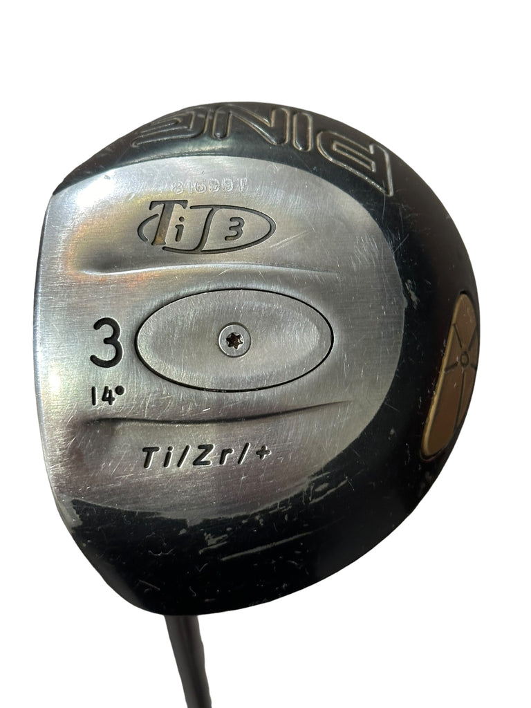 Ping LH Ti3 14° 3 Wood Ping 350 Series Regular Flex Shaft Avon Tour 2100 Grip