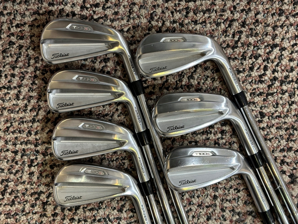 Titleist T100S Forged Iron Set 4-PW DG X100 Extra S Flex GP Tour Velvet Grips