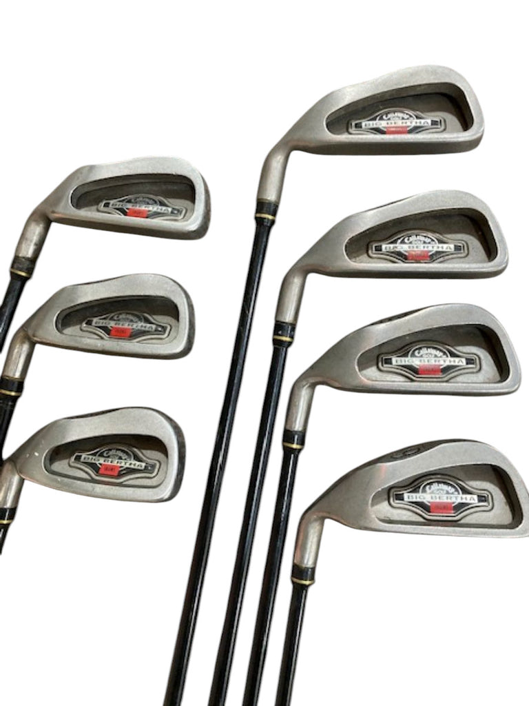 Callaway 1994 Big Bertha MLH Iron Set 4-9 iron(no PW) Grafallloy S Flex Shafts Lamkin Grips
