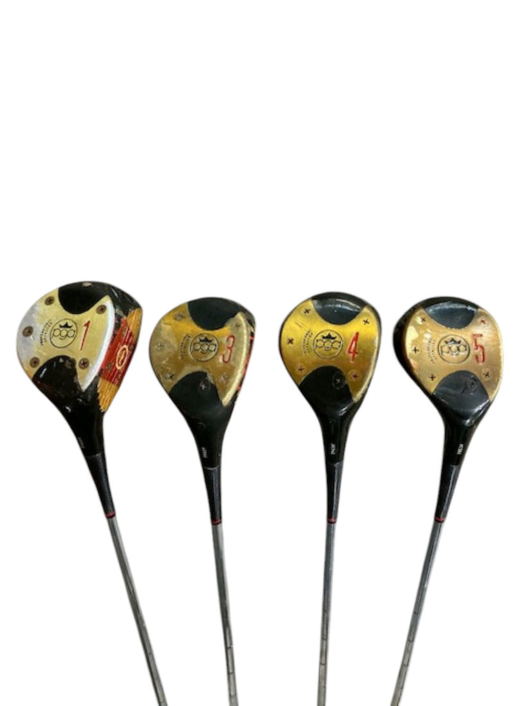 PGA Golf Laminated Persimmon Wood Set 1 thru 5 True Temper Dynamic Stiff Flex Shafts