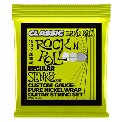 Ernie Ball Rock-n-Roll Regular Slinky 2251 Pure Nickel Wrap Guitar String Set 10-46