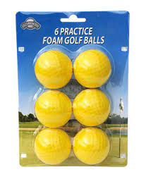 OnCourse Foam Yellow Practice Balls 6 Piece