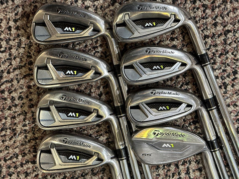 TaylorMade M1 Iron Set 4-PW, SW +1/2" KBS Max 85 R Flex Shafts Tour Velvet Grips