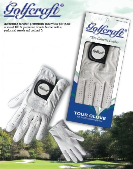 Golfcraft Tour Glove Men's Left Medium Large 100% Cabretta Leather Golf Glove