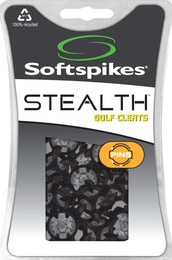 Stealth PINS Blk/Slvr Clam 20 ct | SoftSpikes