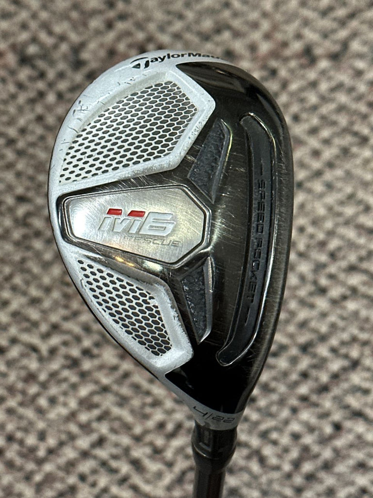 TaylorMade M6 22° 4 Hybrid Atmos 7 Stiff Flex Shaft Winn Dri•Tac Grip