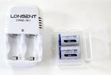 Lonsent CR2-3V Rechargeable Li-Ion Battery & Charger Set