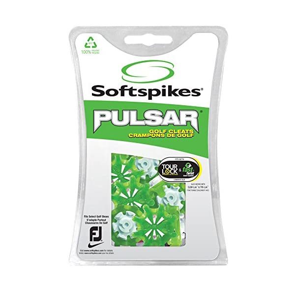 SoftSpikes Pulsar Tour Lock Fast Twist Green Golf Cleats 1 Set 18 Count 14EOT2R-SW